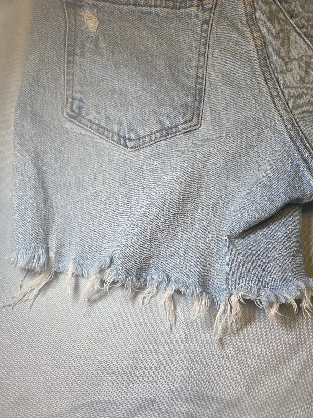 Abercrombie & Fitch Dad Short High Rise Womens 27  Distressed Denim Shorts - Picture 11 of 13